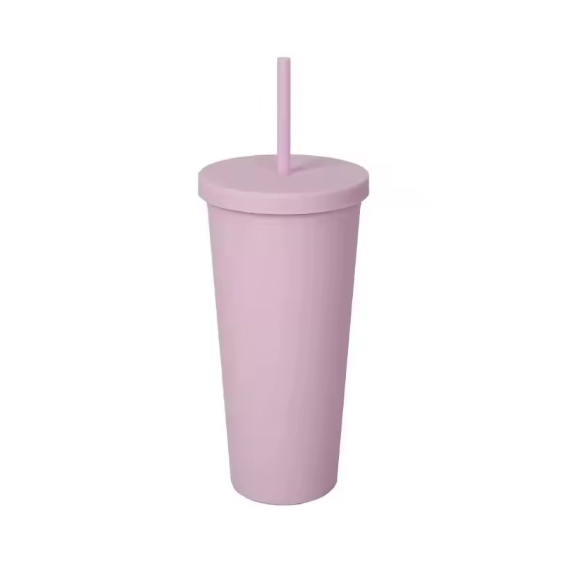 Diversas vaso de plástico personalizado con pajitas Diversas vaso de plástico personalizado con pajitas