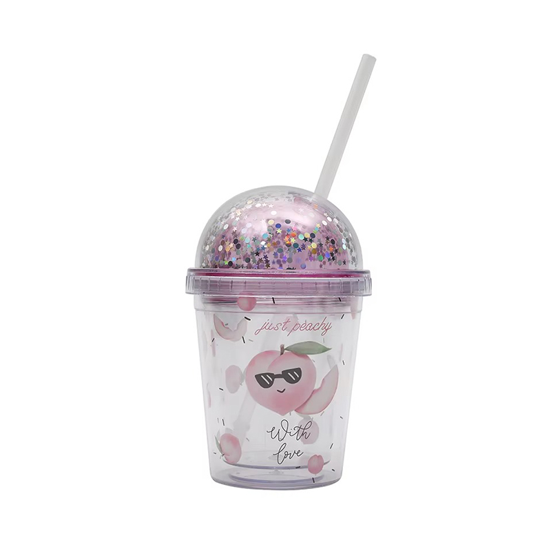 Cúpula unicornio paja brillante vaso de plástico Cúpula unicornio paja brillante vaso de plástico
