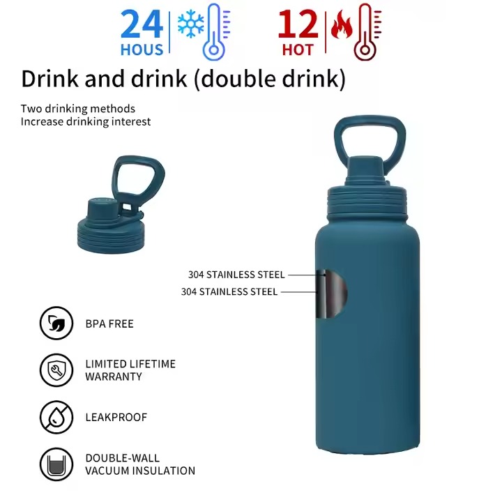 Botella de agua aislada reutilizable de Vacuum Great Capacidad