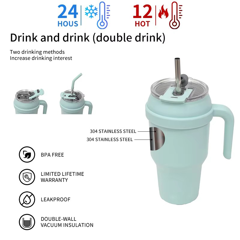 Taza automática de bebidas duraderas reutilizables