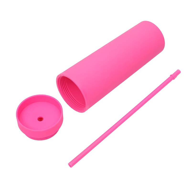 Delgada cilíndrica de varios colores Tumbler de plástico