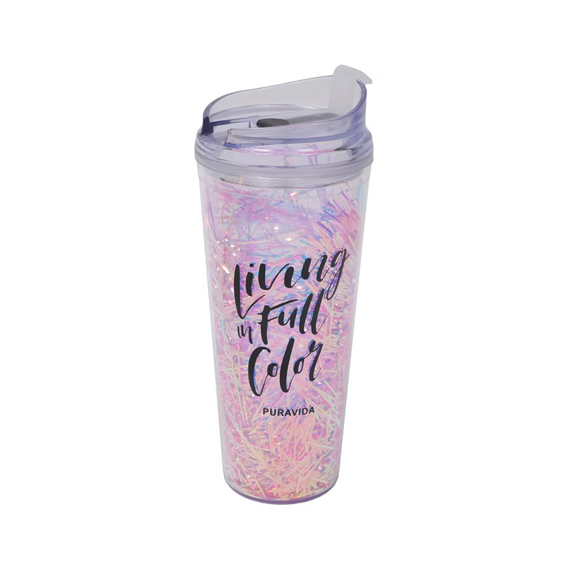 Lentejuelas de aislamiento de calor personalizable Tumbler de plástico