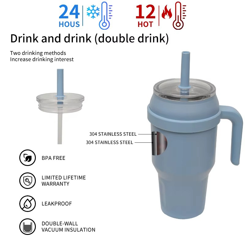 Taza automotriz de acero inoxidable para acampar para acampar