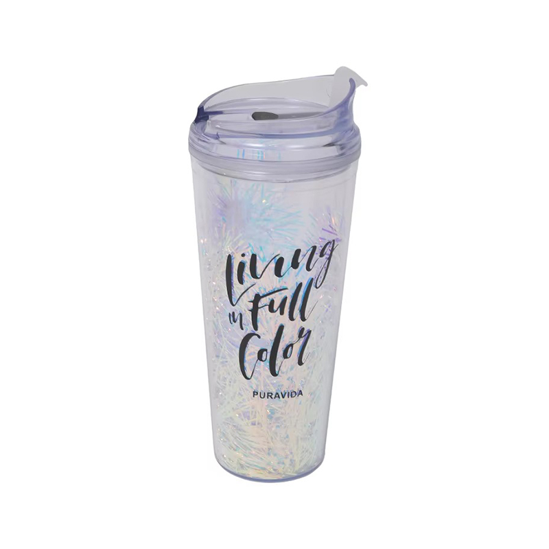 Lentejuelas de aislamiento de calor personalizable Tumbler de plástico