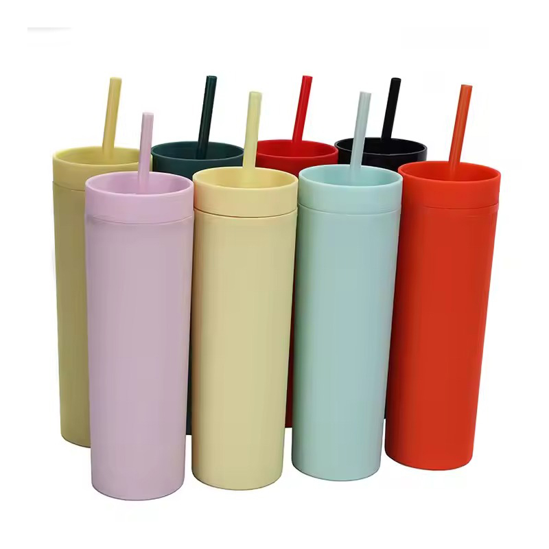 Delgada cilíndrica de varios colores Tumbler de plástico Delgada cilíndrica de varios colores Tumbler de plástico