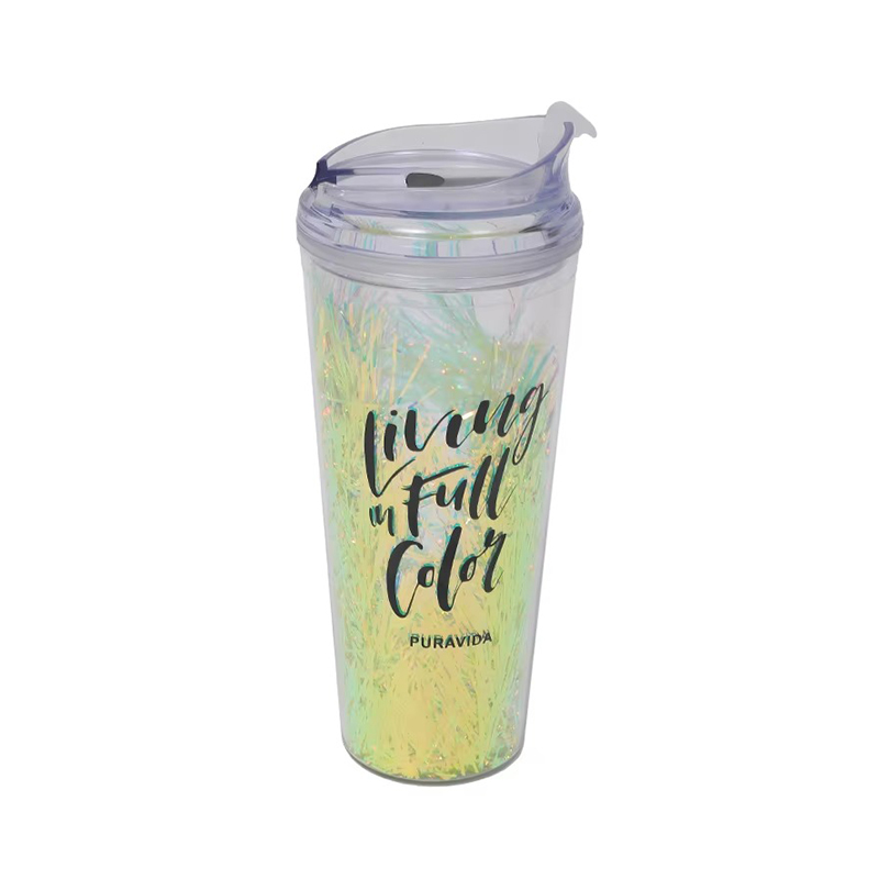 Lentejuelas de aislamiento de calor personalizable Tumbler de plástico