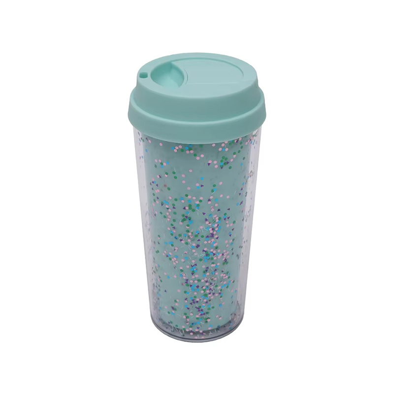 Lentejuelas transparentes vaso de plástico brillo