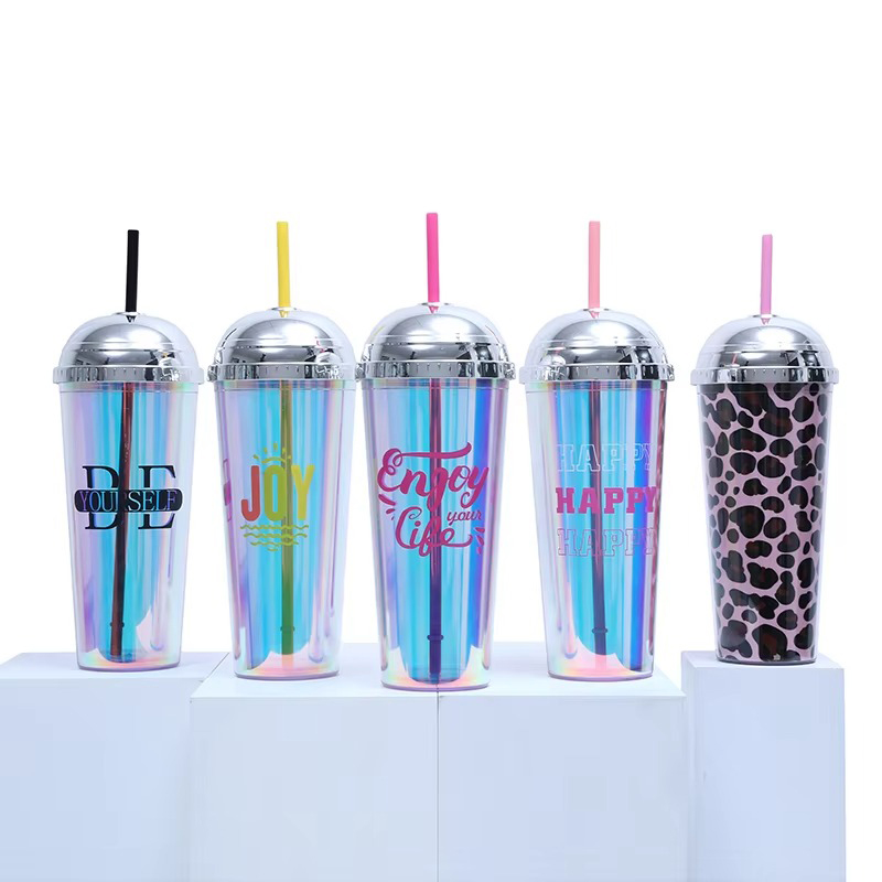 Tumador de plástico transparente de cúpula de paja creativa