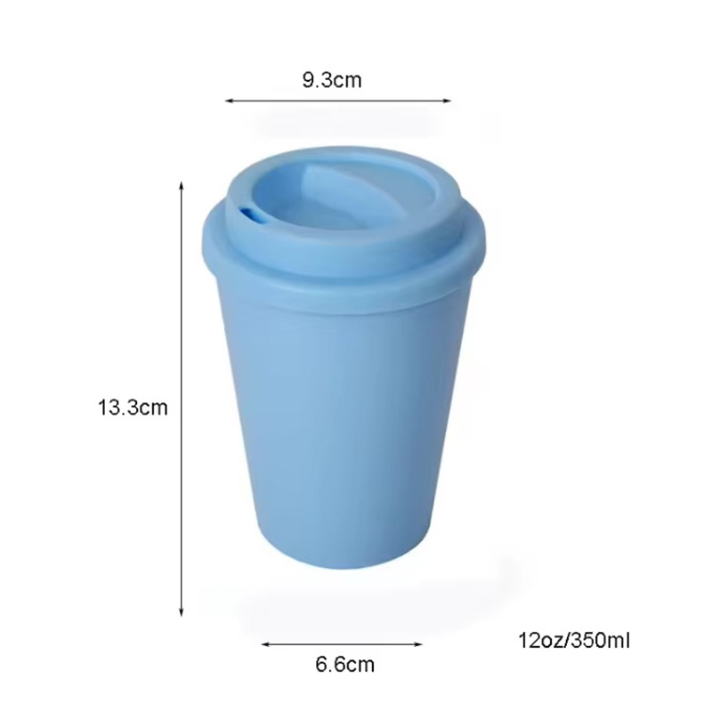 12 oz simple pequeño vaso de plástico portátil pequeño