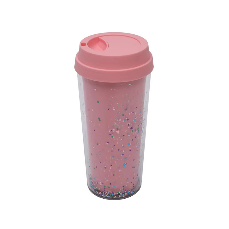 Lentejuelas transparentes vaso de plástico brillo