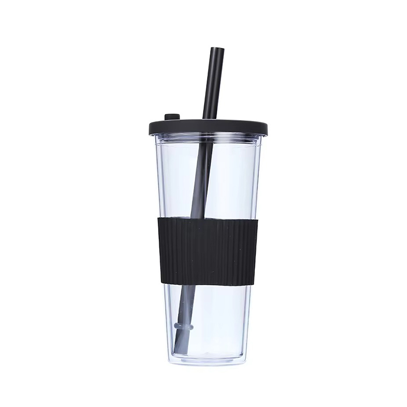 Tumbler de plástico transparente multicolor personalizable