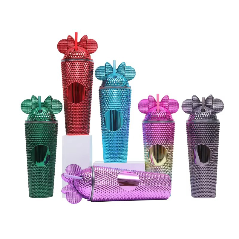 Diamantes remolinos Bows Tumbler de plástico Diamantes remolinos Bows Tumbler de plástico