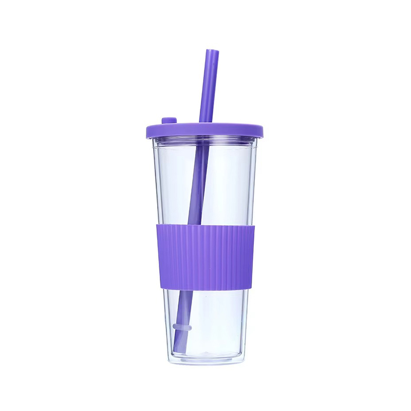 Tumbler de plástico transparente multicolor personalizable Tumbler de plástico transparente multicolor personalizable