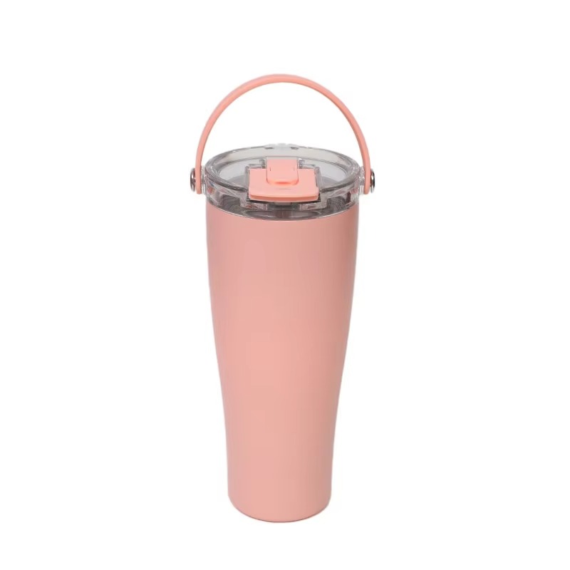Tumbler de paja de acero inoxidable de dos paredes