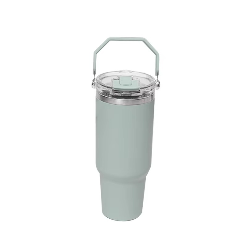 Tumbler de paja de flip a prueba de fugas con una boquilla extraíble