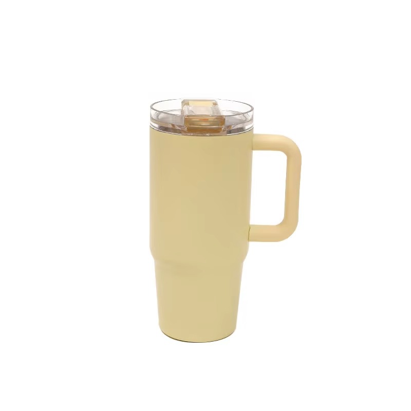 Tumbler de acero inoxidable con tapa de paja