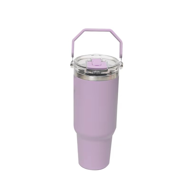 Tumbler de paja de flip a prueba de fugas con una boquilla extraíble