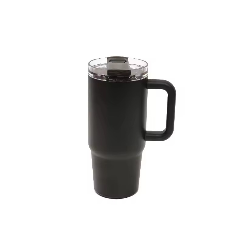 Tumbler de acero inoxidable con tapa de paja