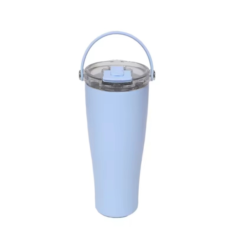 Tumbler de paja de acero inoxidable de dos paredes