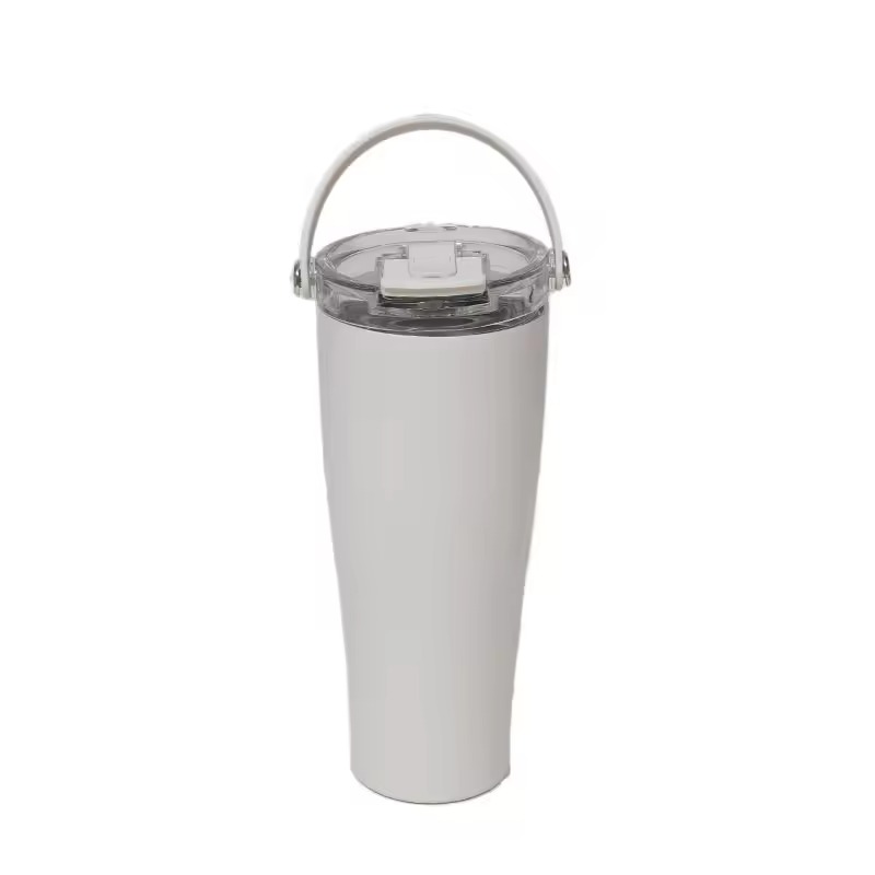 Tumbler de paja de acero inoxidable de dos paredes