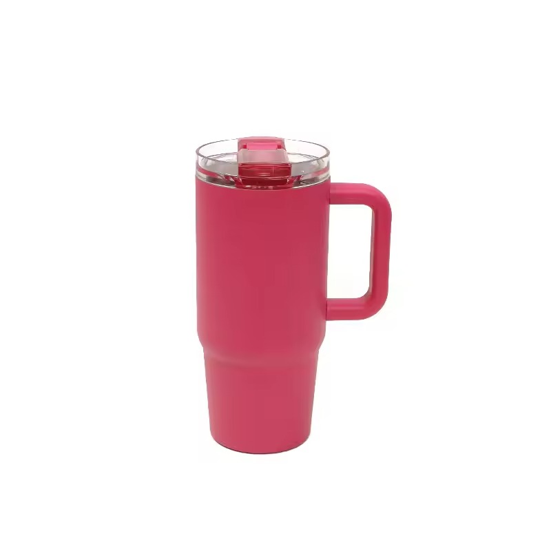Tumbler de acero inoxidable con tapa de paja