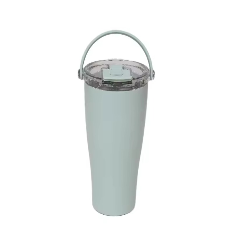 Tumbler de paja de acero inoxidable de dos paredes