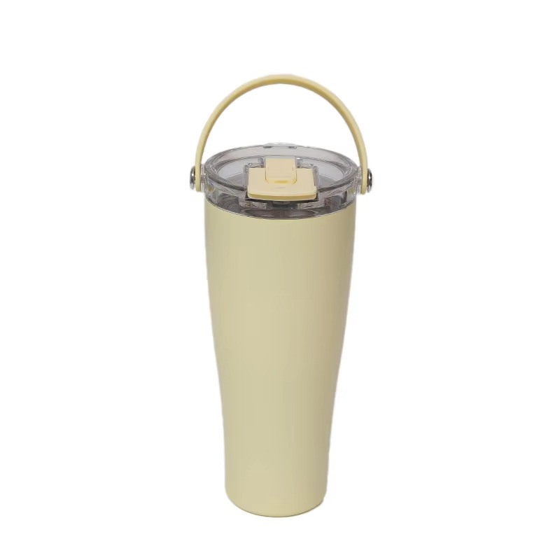 Tumbler de paja de acero inoxidable de dos paredes