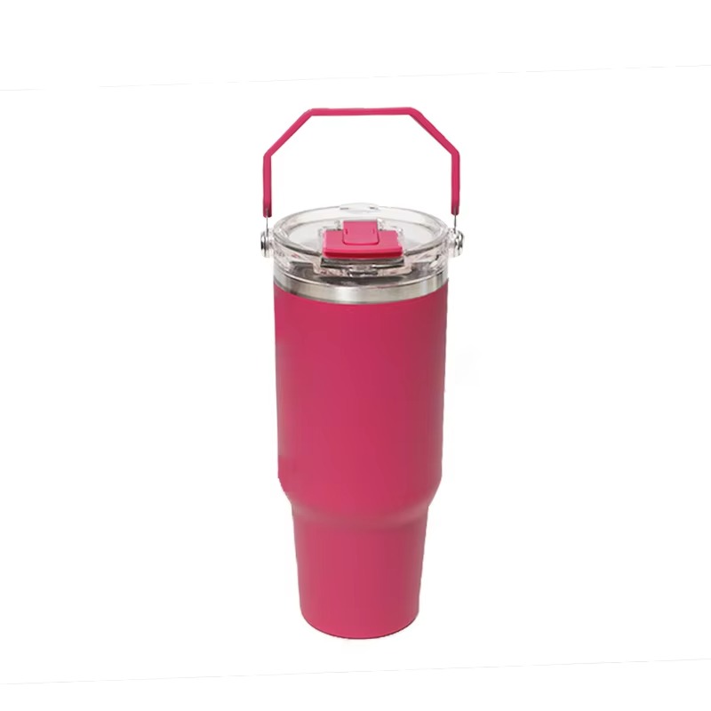 Tumbler de paja de flip a prueba de fugas con una boquilla extraíble
