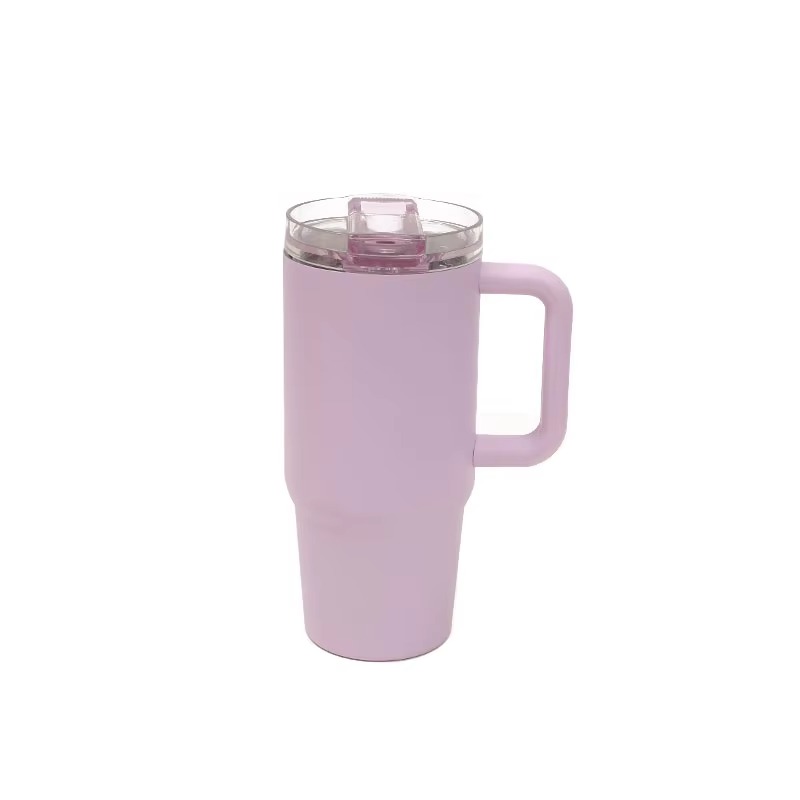 Tumbler de acero inoxidable con tapa de paja