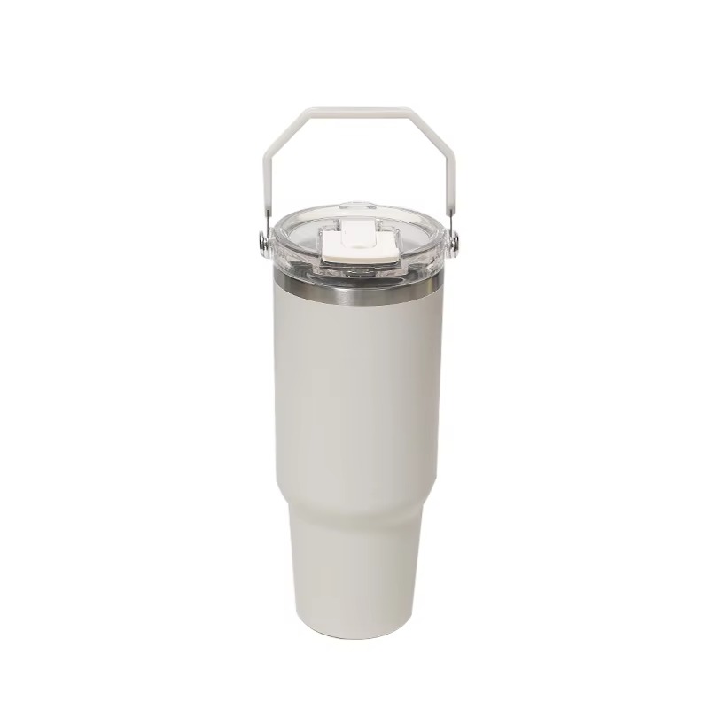 Tumbler de paja de flip a prueba de fugas con una boquilla extraíble